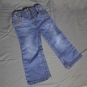Wonderkids Girls 2T‎ Bootcut Denim Jeans Adjustable Waist